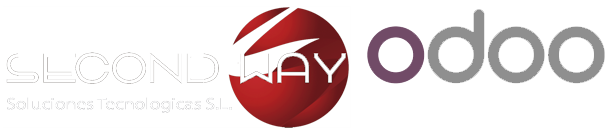 Logotipo Odoo Murcia Secondway blanco transparente
